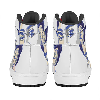 Magdalena Carmen Frida Kahlo Print High Top Leather Sneakers