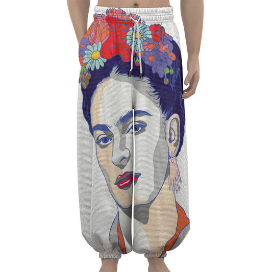 Magdalena Carmen Frida Kahlo Print Lantern Pants