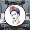 Magdalena Carmen Frida Kahlo Print Leather Spare Tire Cover