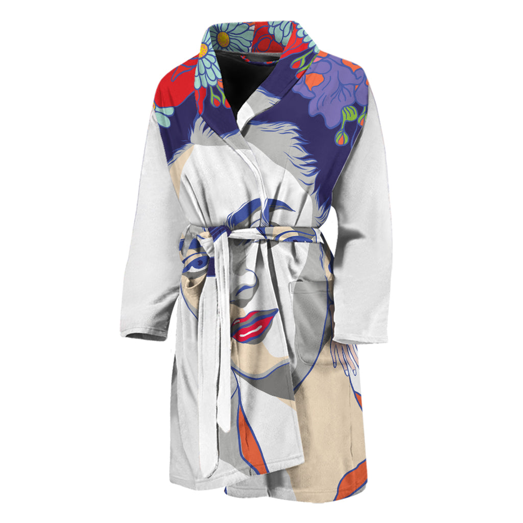 Magdalena Carmen Frida Kahlo Print Men's Bathrobe