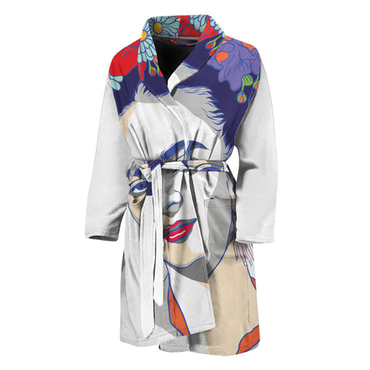 Magdalena Carmen Frida Kahlo Print Men's Bathrobe