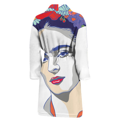 Magdalena Carmen Frida Kahlo Print Men's Bathrobe