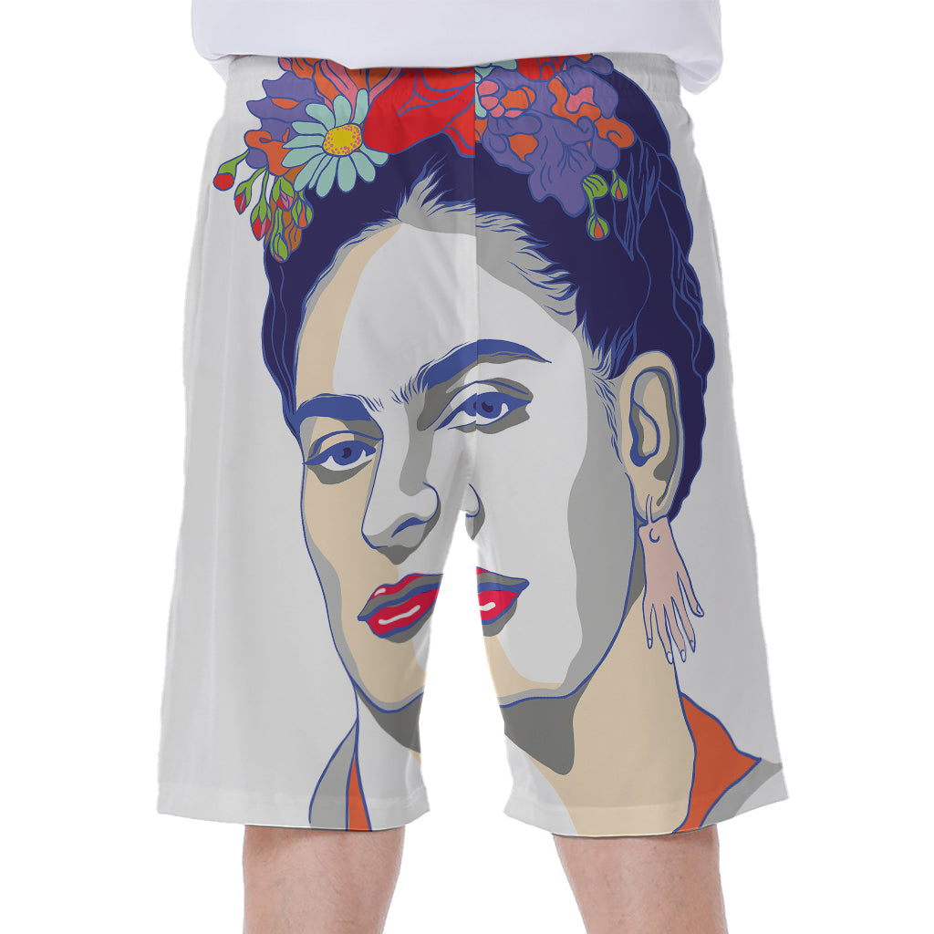 Magdalena Carmen Frida Kahlo Print Men's Beach Shorts