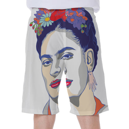 Magdalena Carmen Frida Kahlo Print Men's Beach Shorts