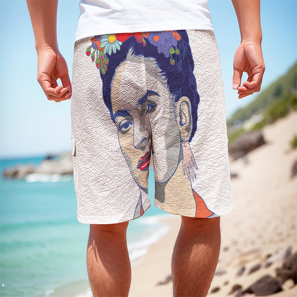 Magdalena Carmen Frida Kahlo Print Men's Cargo Shorts