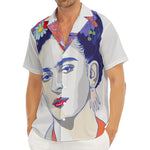 Magdalena Carmen Frida Kahlo Print Men's Deep V-Neck Shirt