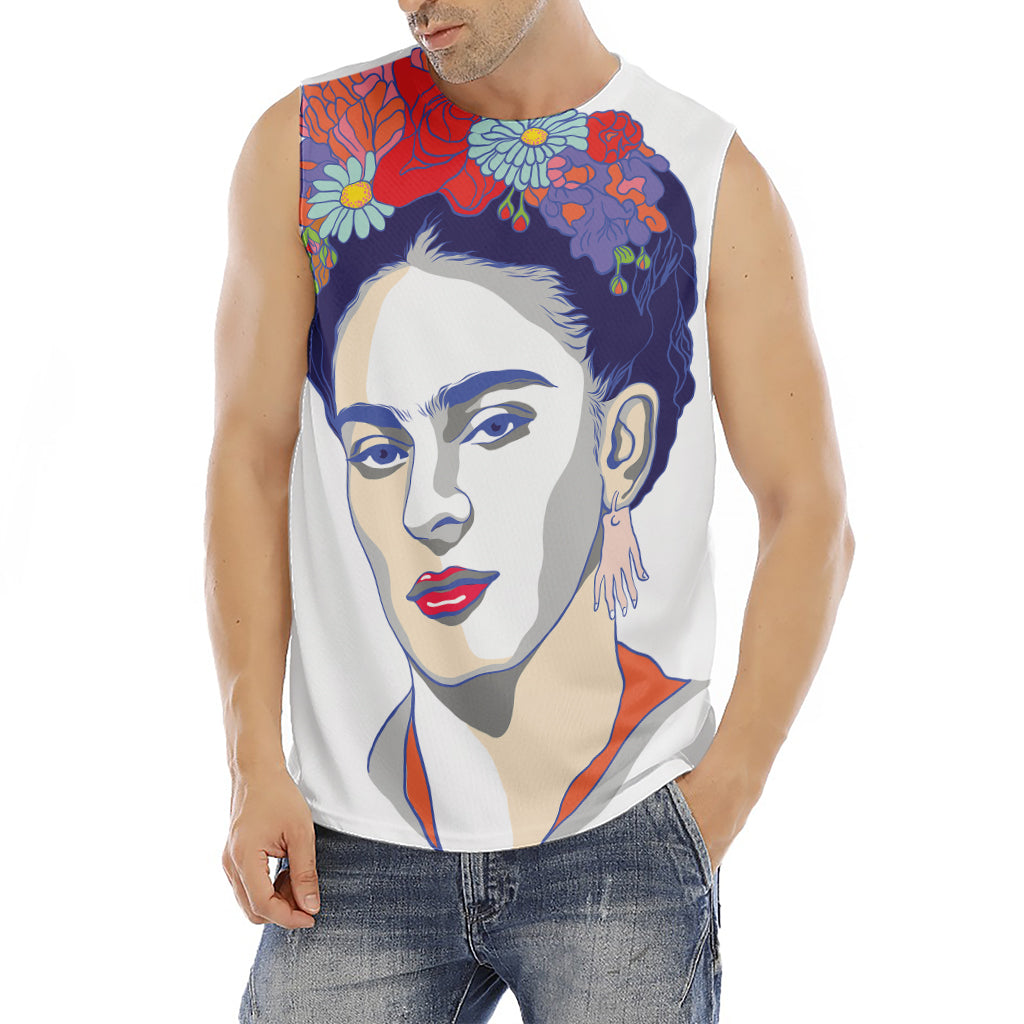 Magdalena Carmen Frida Kahlo Print Men's Fitness Tank Top