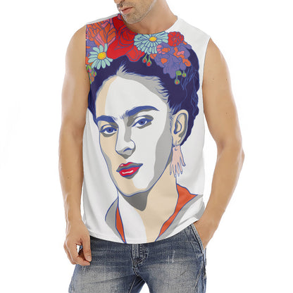 Magdalena Carmen Frida Kahlo Print Men's Fitness Tank Top