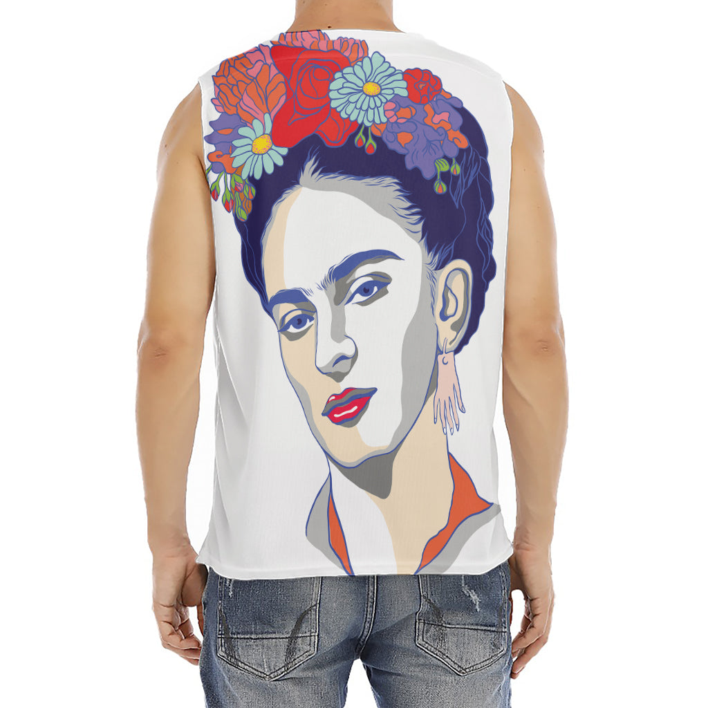 Magdalena Carmen Frida Kahlo Print Men's Fitness Tank Top