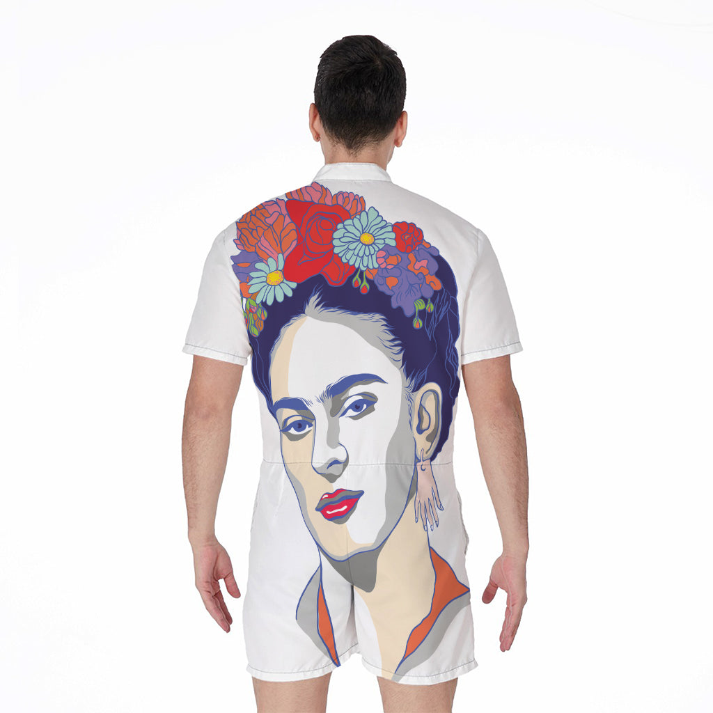 Magdalena Carmen Frida Kahlo Print Men's Rompers