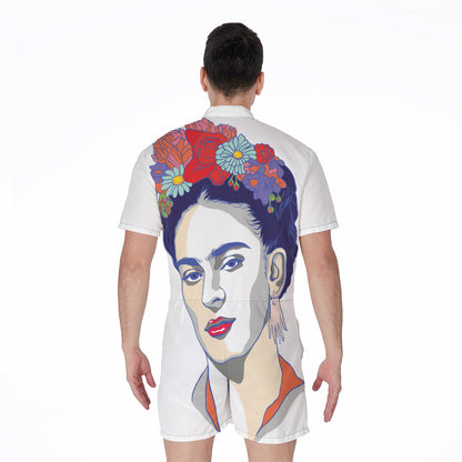 Magdalena Carmen Frida Kahlo Print Men's Rompers