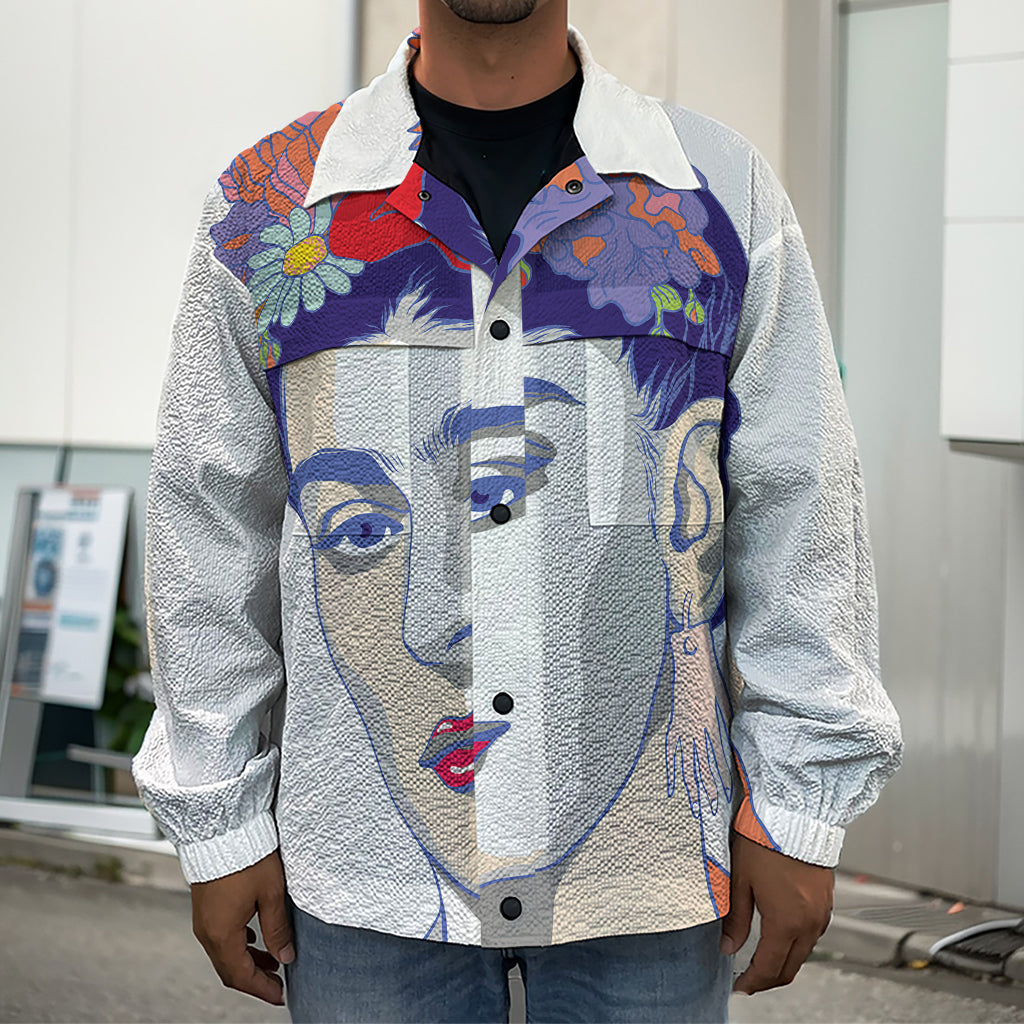 Magdalena Carmen Frida Kahlo Print Men's Shirt Jacket