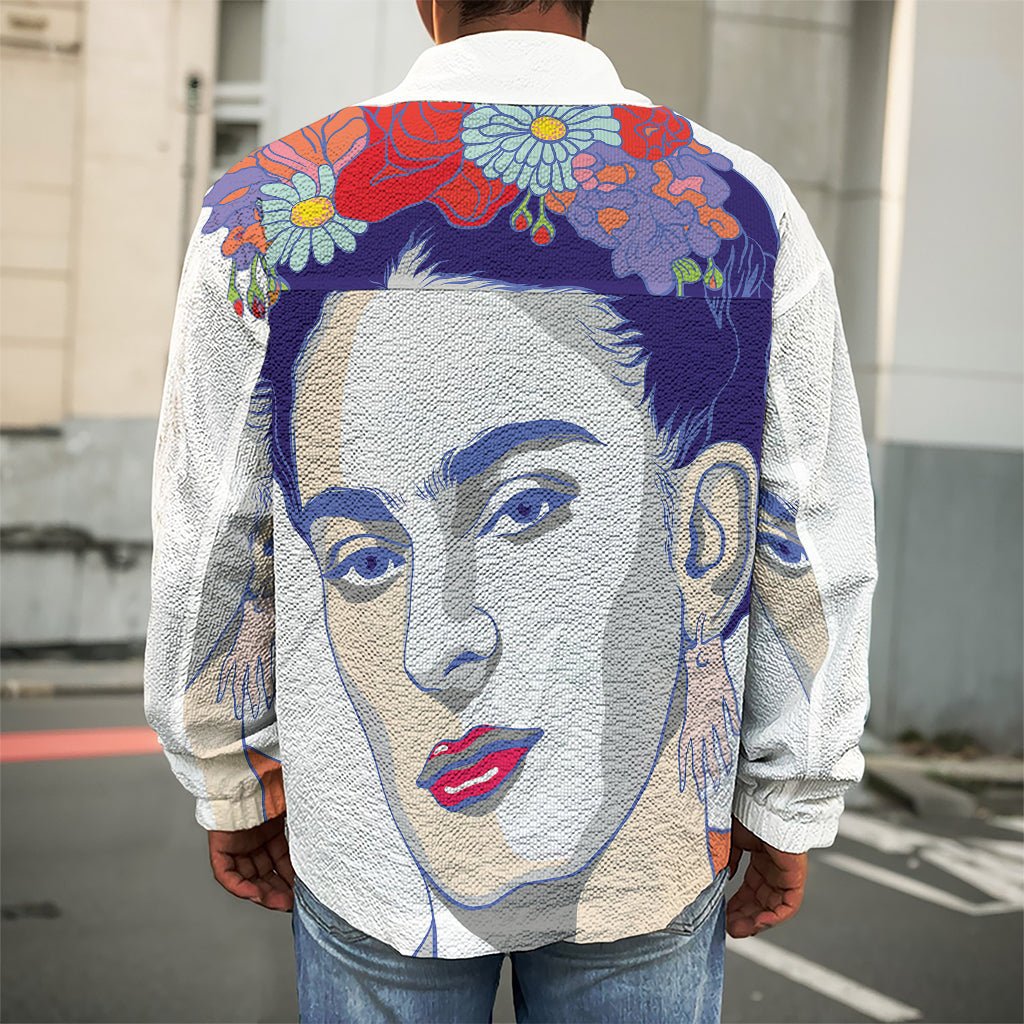 Magdalena Carmen Frida Kahlo Print Men's Shirt Jacket