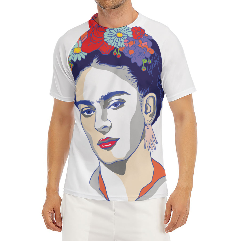Magdalena Carmen Frida Kahlo Print Men's Short Sleeve Rash Guard