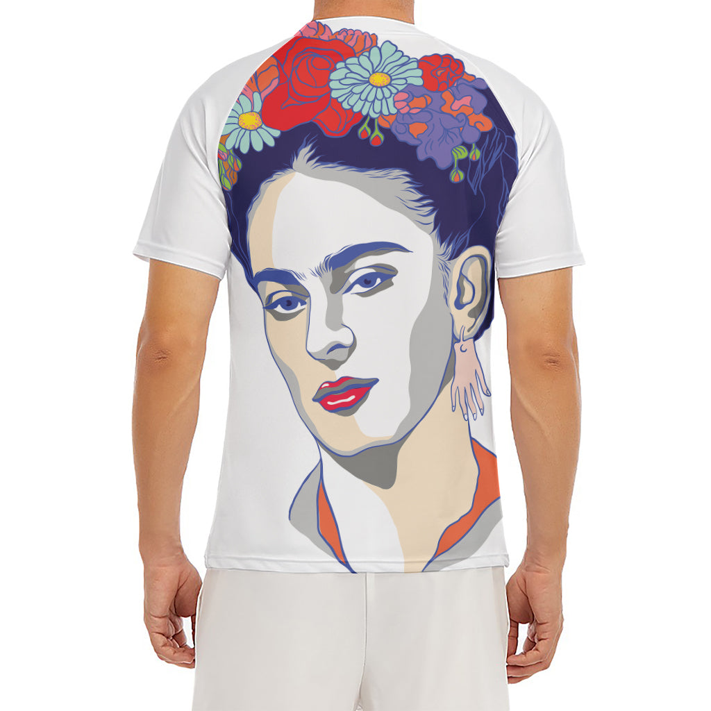 Magdalena Carmen Frida Kahlo Print Men's Short Sleeve Rash Guard