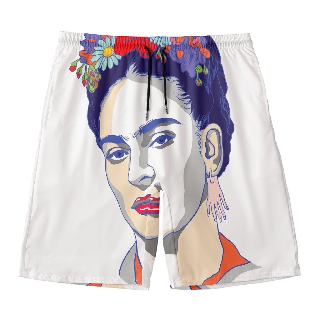 Magdalena Carmen Frida Kahlo Print Men's Swim Trunks