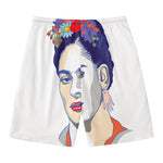 Magdalena Carmen Frida Kahlo Print Men's Swim Trunks