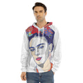 Magdalena Carmen Frida Kahlo Print Men's Velvet Pullover Hoodie