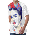 Magdalena Carmen Frida Kahlo Print Men's Velvet T-Shirt