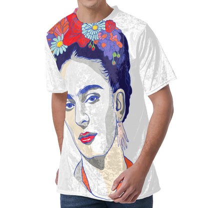 Magdalena Carmen Frida Kahlo Print Men's Velvet T-Shirt