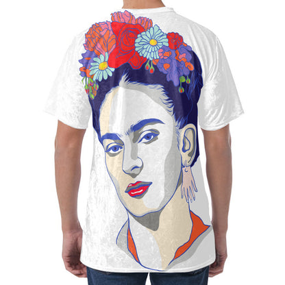 Magdalena Carmen Frida Kahlo Print Men's Velvet T-Shirt