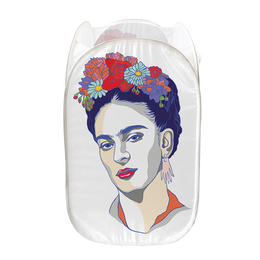 Magdalena Carmen Frida Kahlo Print Mesh Laundry Hamper