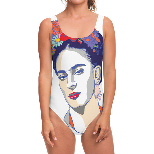 Magdalena Carmen Frida Kahlo Print One Piece Swimsuit