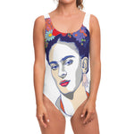 Magdalena Carmen Frida Kahlo Print One Piece Swimsuit