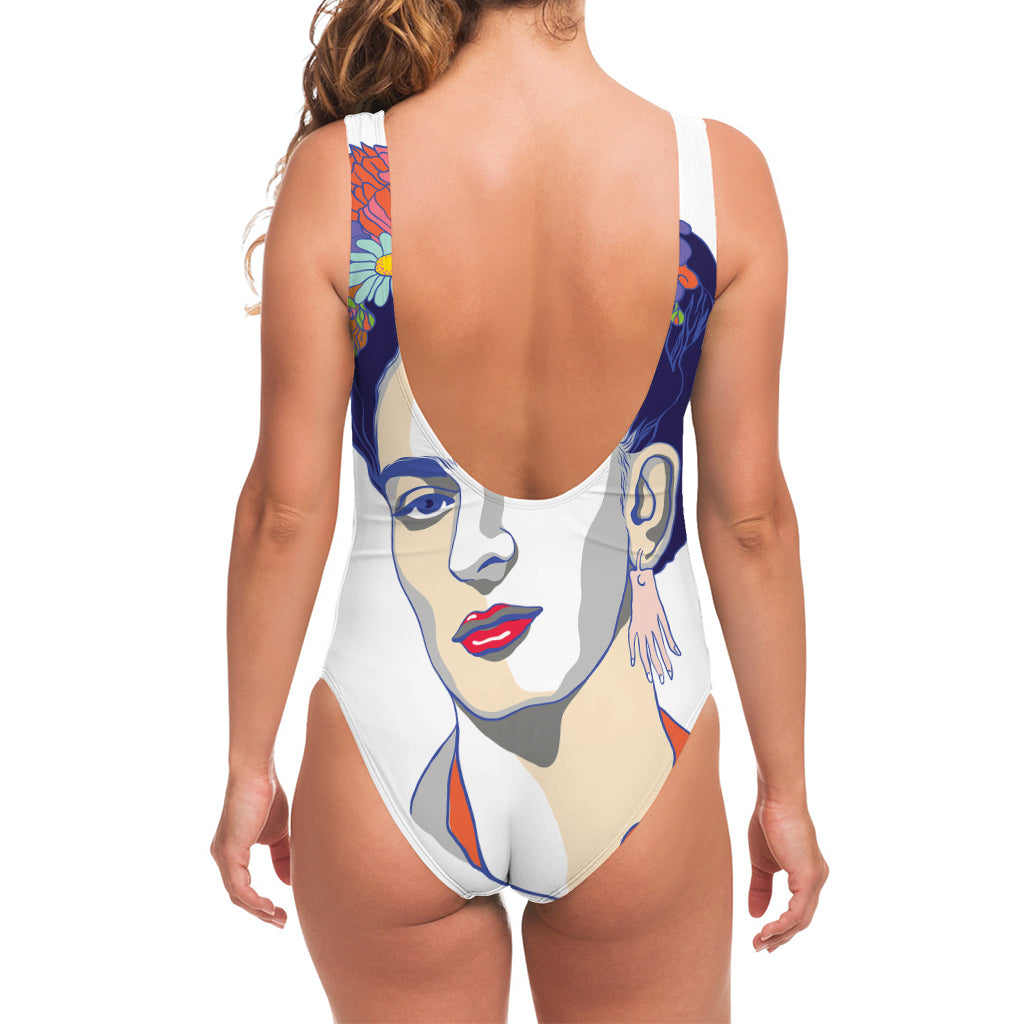 Magdalena Carmen Frida Kahlo Print One Piece Swimsuit