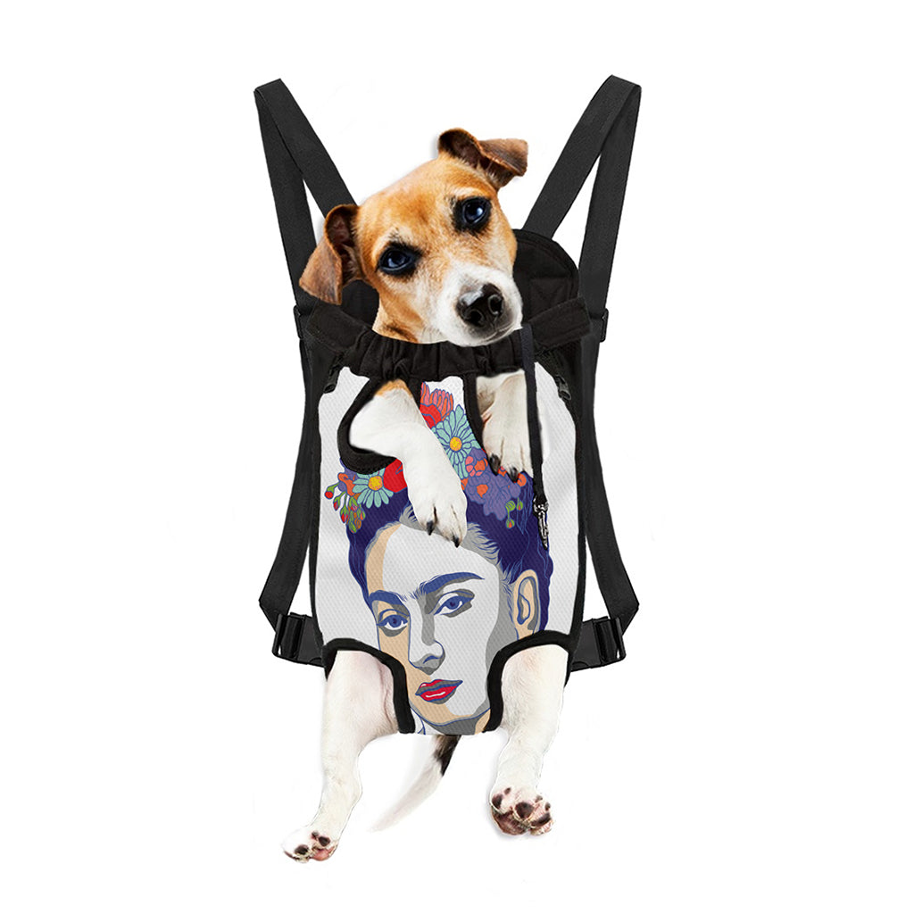Magdalena Carmen Frida Kahlo Print Pet Carrier Backpack