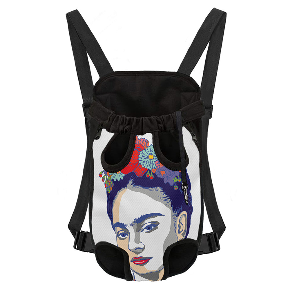 Magdalena Carmen Frida Kahlo Print Pet Carrier Backpack