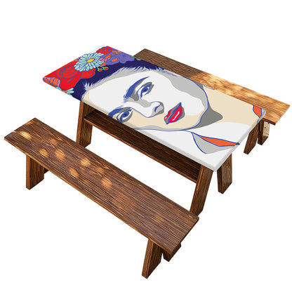 Magdalena Carmen Frida Kahlo Print Picnic Table Cover