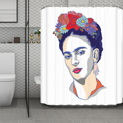 Magdalena Carmen Frida Kahlo Print Polyester Shower Curtain