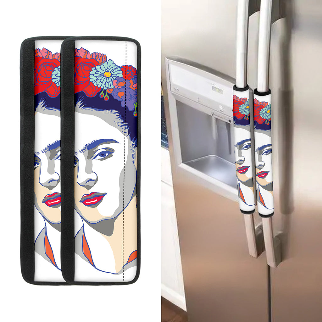 Magdalena Carmen Frida Kahlo Print Refrigerator Handle Covers