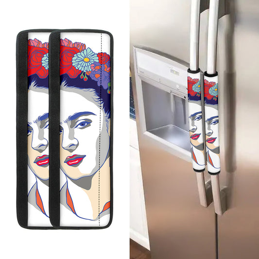 Magdalena Carmen Frida Kahlo Print Refrigerator Handle Covers