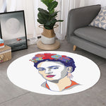 Magdalena Carmen Frida Kahlo Print Round Rug