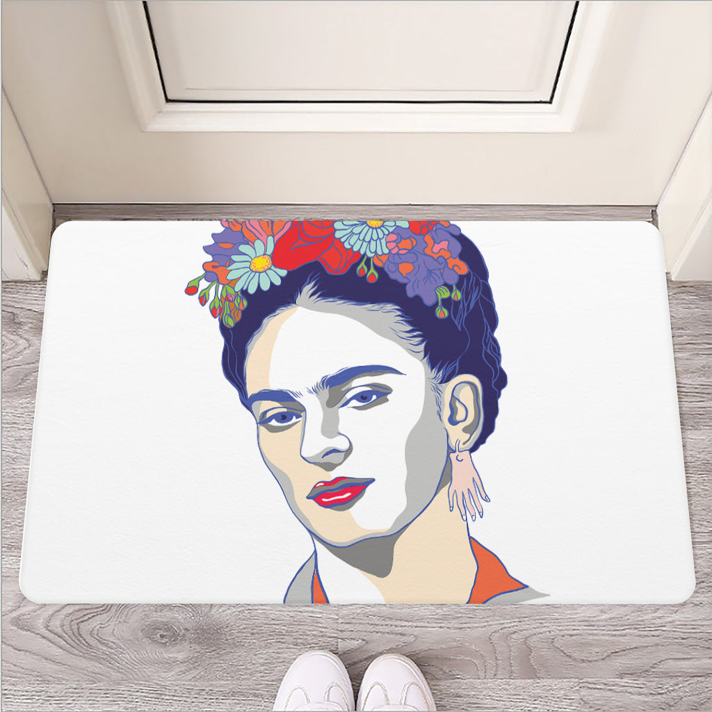 Magdalena Carmen Frida Kahlo Print Rubber Doormat
