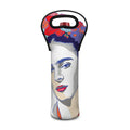 Magdalena Carmen Frida Kahlo Print Single Neoprene Wine Tote