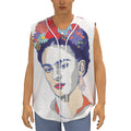 Magdalena Carmen Frida Kahlo Print Sleeveless Baseball Jersey
