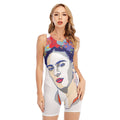 Magdalena Carmen Frida Kahlo Print Sleeveless One Piece Swimsuit