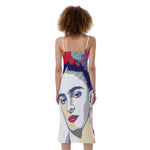 Magdalena Carmen Frida Kahlo Print Slim Fit Midi Cami Dress