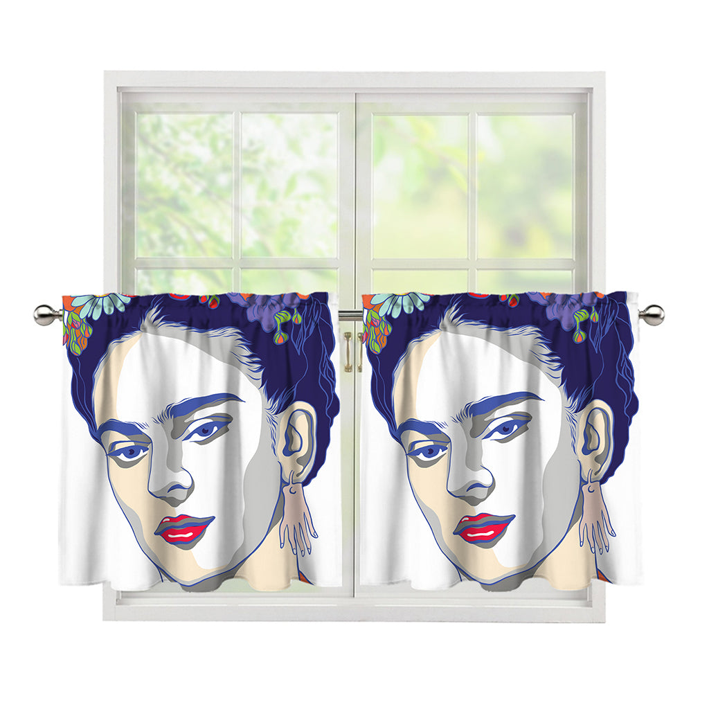Magdalena Carmen Frida Kahlo Print Tier Curtains
