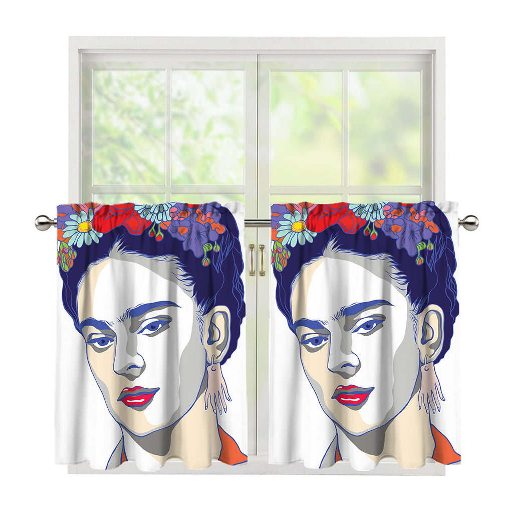 Magdalena Carmen Frida Kahlo Print Tier Curtains