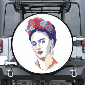 Magdalena Carmen Frida Kahlo Print Tire Cover