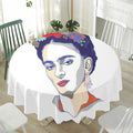 Magdalena Carmen Frida Kahlo Print Waterproof Round Tablecloth