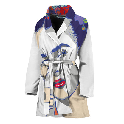Magdalena Carmen Frida Kahlo Print Women's Bathrobe