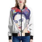 Magdalena Carmen Frida Kahlo Print Women's Bomber Jacket