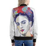 Magdalena Carmen Frida Kahlo Print Women's Bomber Jacket
