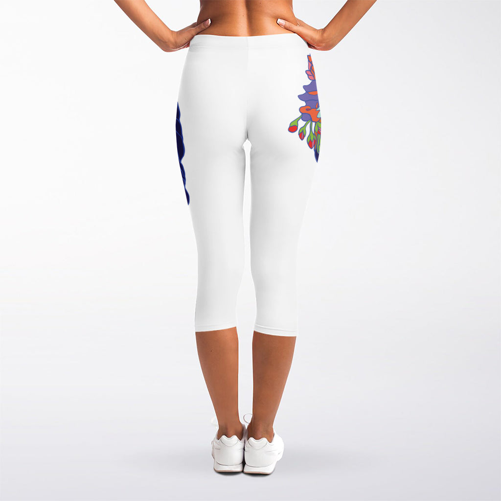 Magdalena Carmen Frida Kahlo Print Women's Capri Leggings