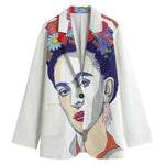 Magdalena Carmen Frida Kahlo Print Women's Cotton Blazer